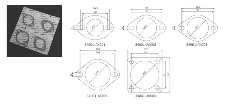HKS Gasket 60mm Universal EX (2pcs) 34001-AK002