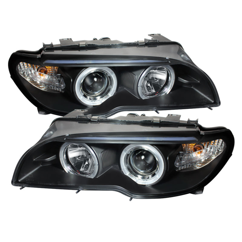 Spyder BMW E46 3-Series 04-06 2 DR Projector Halogen Model- LED Halo Blk PRO-YD-BMWE4604-2DR-HL-BK 5077141