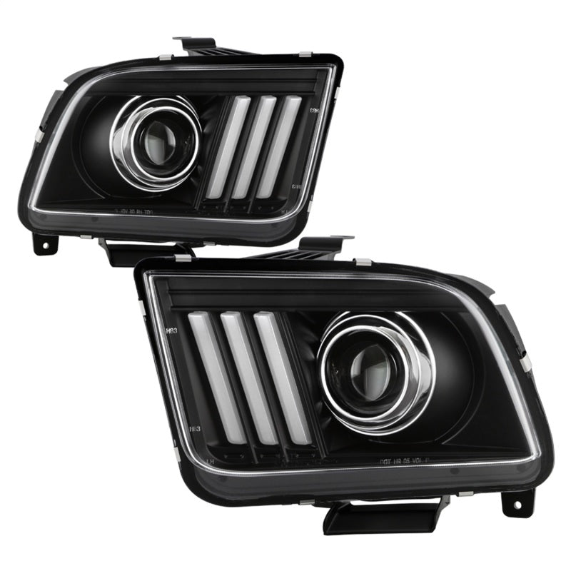 Spyder Ford Mustang 05-08 V2 High-Power LED Headlights - Black PRO-YD-FM05AP-BK 5088192