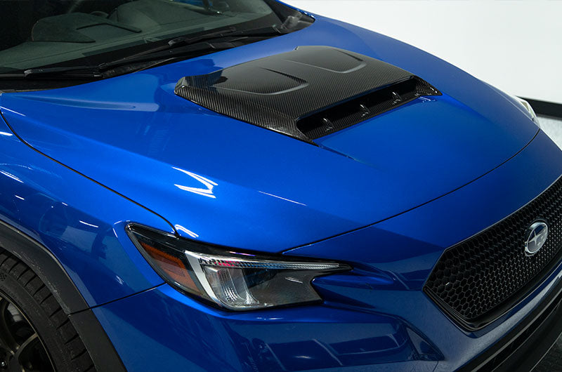 OLM LE Oversize Carbon Fiber Hood Scoop Cover - 2022+ WRX
