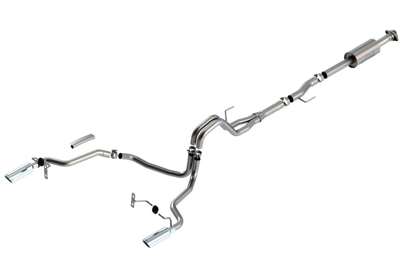 Borla F-150 2021 2.7L/3.5L 4dr CC SB EC STB Lari/King R/Plinum/LTD 3/2.25 SRE CB S-Type CHR Tips 140863