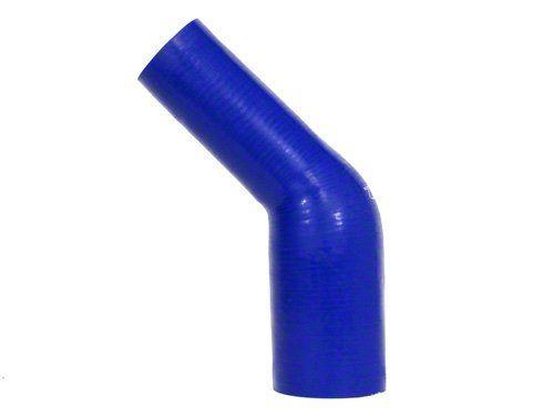 HPS 1" - 1-3/4" ID, Silicone 45 Degree Elbow Reducer Coupler Hose, High Temp 4-ply Reinforced, Blue, 25mm - 45mm ID