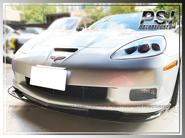 For 2005-2013 Chevrolet Corvette C6 Z06, Grand Sports & ZR1 Only - Z06 Style Carbon Fiber Front Lip