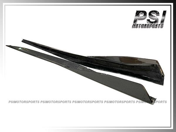 For 2020-2025 Chevrolet Corvette C8 Stingray & Z51  Only - 5VM Style Carbon Fiber Side Skirt Add-on Lips