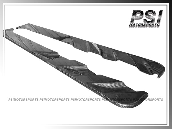 For 2006-2007 Mitsubishi EVO 10th Only - JU Style Carbon Fiber Side Skirt Add-on Lips