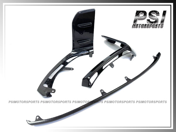 For 2023-2024 BMW G87 M2 Only - M Performance Style Carbon Fiber Front Add-on Lips (3pcs)