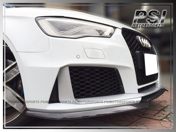 For 2017-2019 Audi RS3 S3 8V Only - DP Style Carbon Fiber Front Add-on Lip