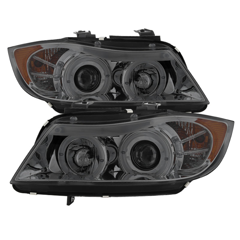 Spyder BMW E90 3-Series 06-08 Projector LED Halo Amber Reflctr Rplc Bulb Smke PRO-YD-BMWE9005-AM-SM 5009029