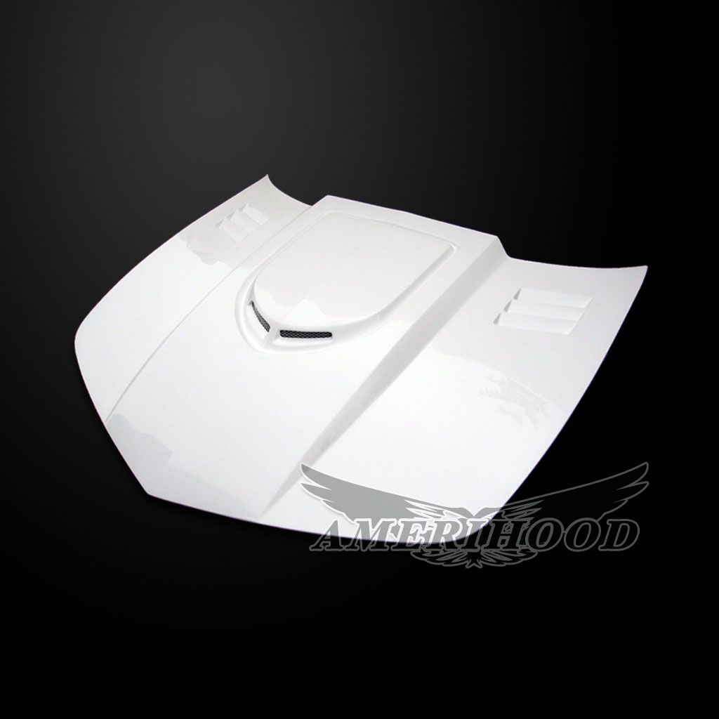 AmeriHood - Chevrolet Camaro 2010-2013 Type-TR Style Functional Heat Extractor Ram Air Hood