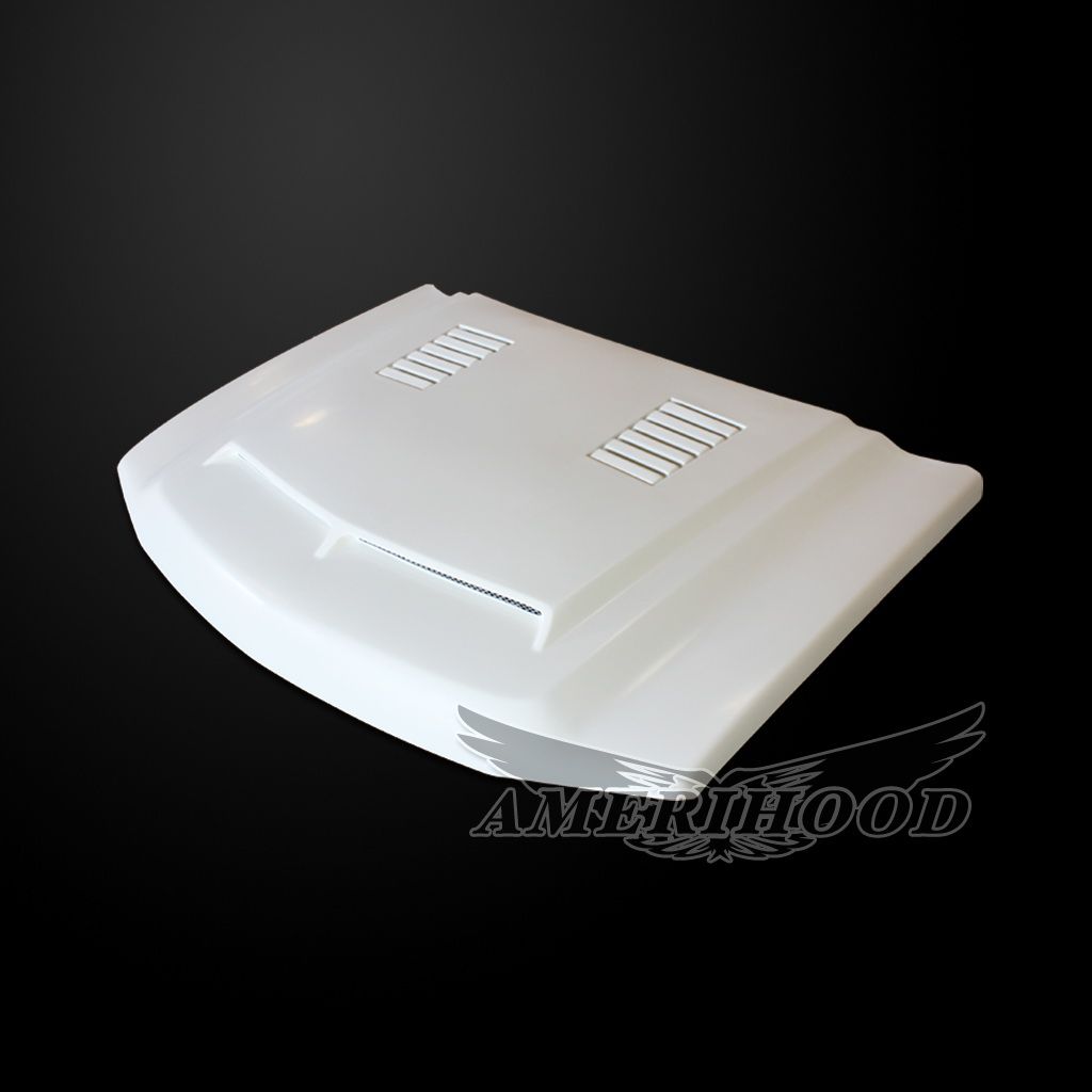 AmeriHood - Chevrolet Silverado 2500 2006-2007 Type-E Style Functional Heat Extractor Ram Air Hood