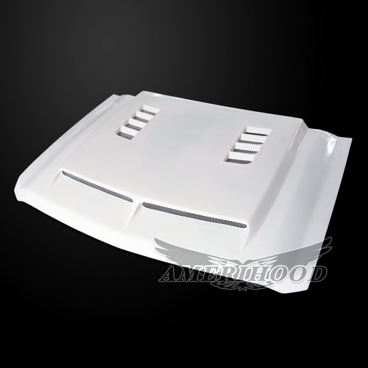 AmeriHood - Chevrolet Silverado 3500HD 2015-2019 Type-E Style Functional Heat Extractor Ram Air Hood