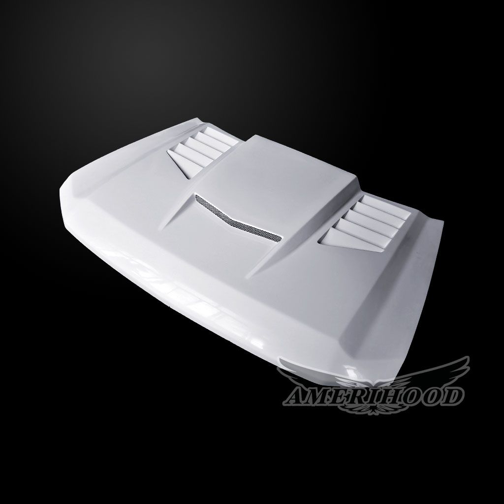 AmeriHood - Chevrolet Silverado 3500HD 2020-2025 VIP Style Functional Heat Extractor Ram Air Hood (Vehicle Registration Card Required)