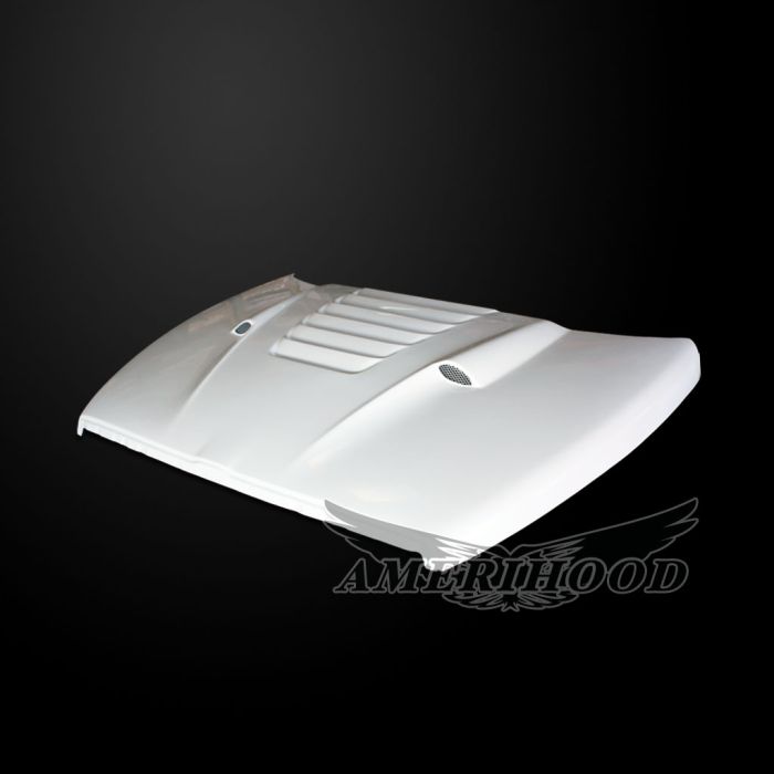 AmeriHood - Dodge Ram 1500 2002-2008 Type-TS Style Functional Heat Extractor Ram Air Hood
