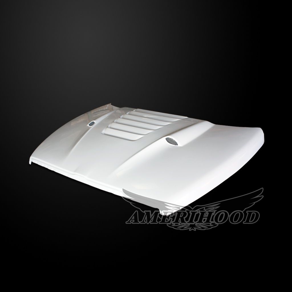 AmeriHood - Dodge Ram 3500 2003-2009 Type-TS Style Functional Heat Extractor Ram Air Hood