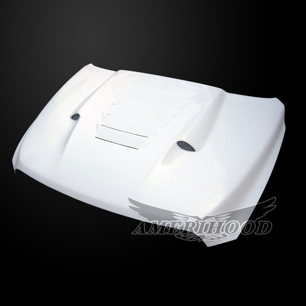 AmeriHood - Dodge Ram 3500 2010-2018 Type-S Style Functional Heat Extractor Ram Air Hood