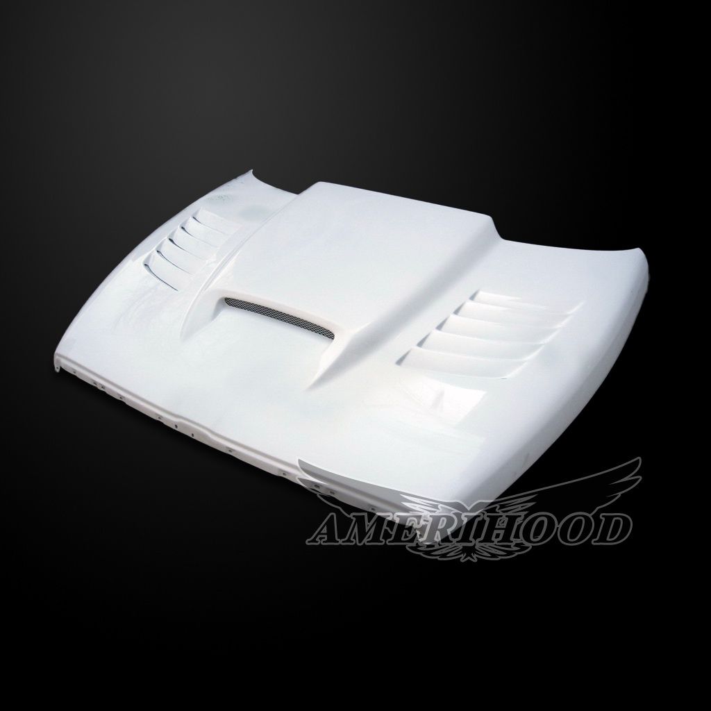 AmeriHood - Dodge Ram 3500 1994-2002 SSK Style Functional Heat Extraction Ram Air Hood (ram air for v6, v8 and diesel only)