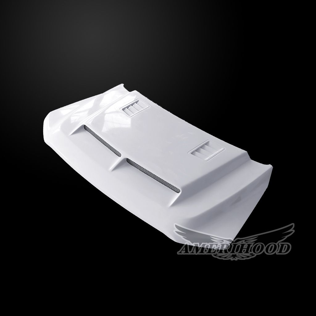 AmeriHood - Ford F-150 2021-2023 W/O Black Appearance And Tremor Packages Type E Style Functional Heat Extractor Ram Air Hood