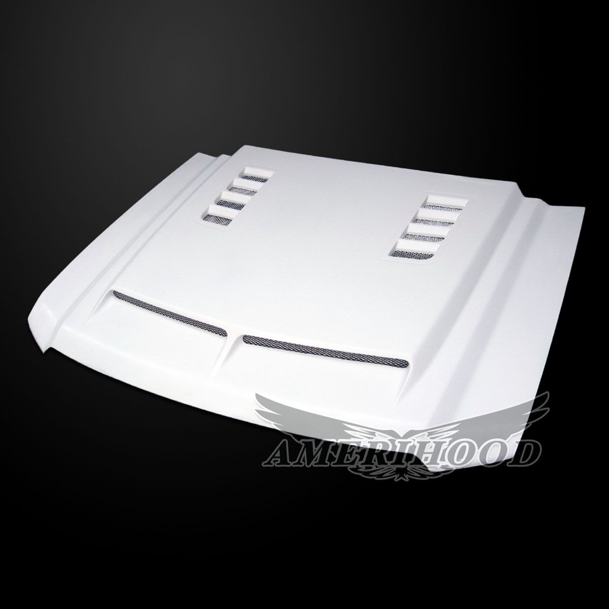AmeriHood - GMC Sierra 1500 2014-2018 Type-E Style Functional Heat Extractor Ram Air Hood