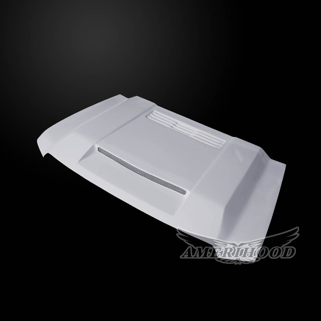 AmeriHood - GMC Sierra 3500HD 2015-2019 BFT Style Functional Heat Extractor Ram Air Hood