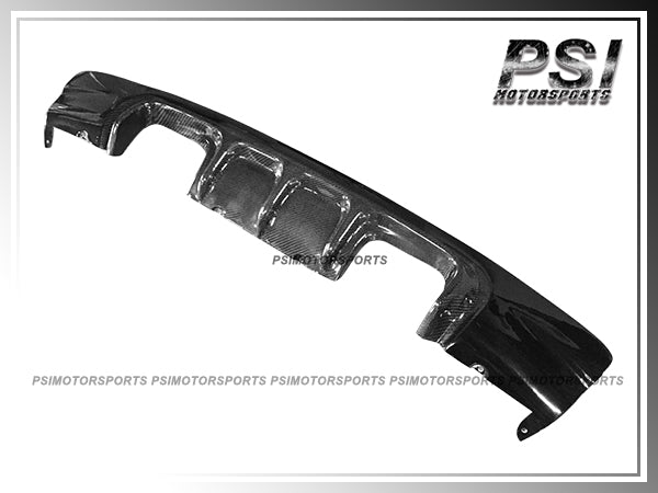 For 2001-2006 BMW E46 M3 Coupe Only - V Style Carbon Fiber Rear Diffuser w/ outer area in Gloss Black