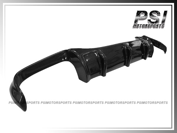 For 2006-2010 BMW E63 M6 Only - V Style Carbon Fiber Rear Diffuser (For Quad Tips)