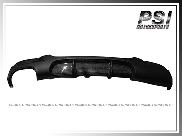 For 2006-2011 BMW E90 M-Sport Only - P Style Carbon Fiber Rear Diffuser (For Left Dual Tips)