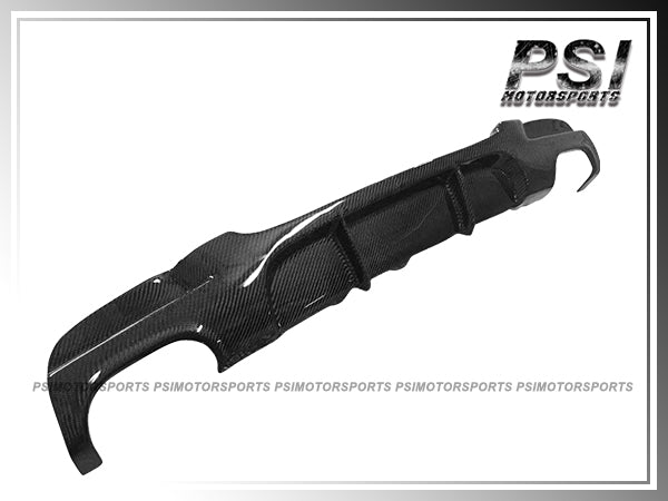 For 2006-2011 BMW E90 M-Sport Only - P Style Carbon Fiber Rear Diffuser (For Quad Tips)