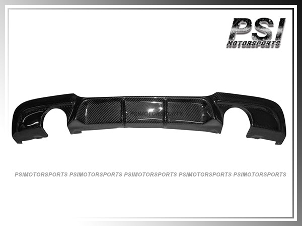 For 2006-2011 BMW E90 M-Sport Only - V Style Carbon Fiber Rear Diffuser (For Dual Tips)